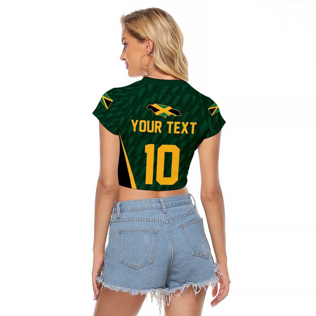 Custom Jamaican Cricket Jersey Special Edition 2024 Raglan Cropped T Shirt - Wonder Print Shop