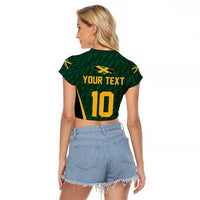 Custom Jamaican Cricket Jersey Special Edition 2024 Raglan Cropped T Shirt - Wonder Print Shop