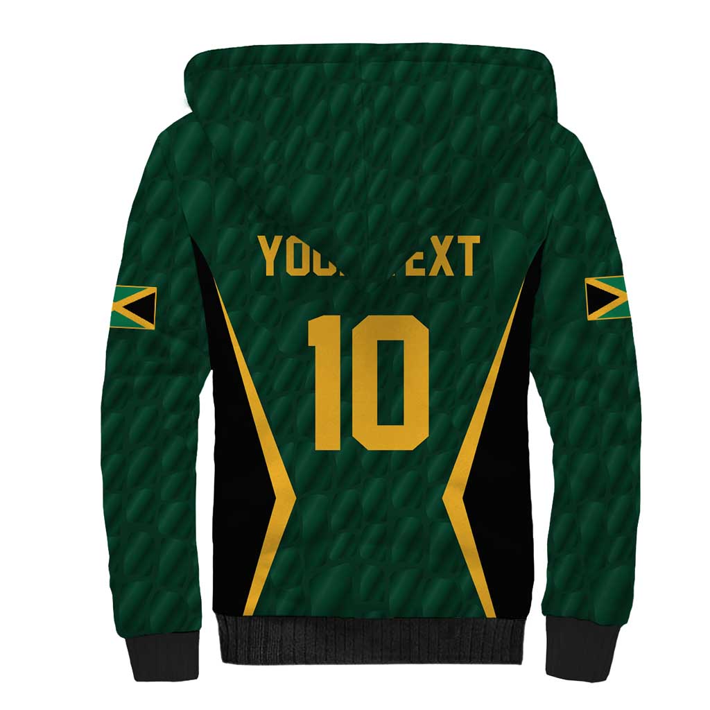 Custom Jamaican Cricket Jersey Special Edition 2024 Sherpa Hoodie - Wonder Print Shop