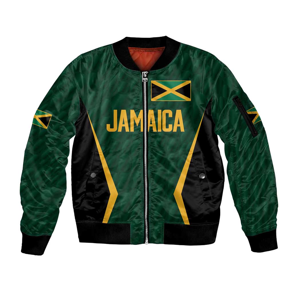 Custom Jamaican Cricket Jersey Special Edition 2024 Sleeve Zip Bomber Jacket - Wonder Print Shop