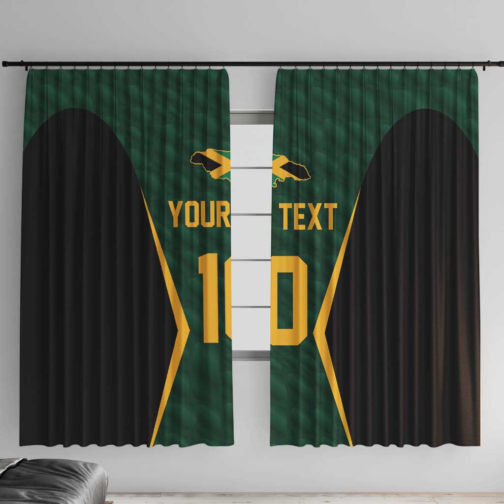 Custom Jamaican Cricket Jersey Special Edition 2024 Window Curtain - Wonder Print Shop