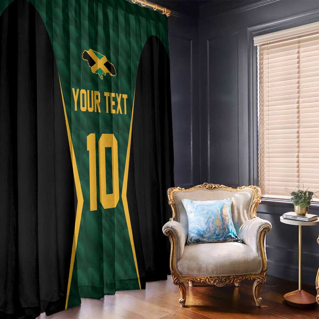 Custom Jamaican Cricket Jersey Special Edition 2024 Window Curtain - Wonder Print Shop