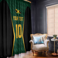 Custom Jamaican Cricket Jersey Special Edition 2024 Window Curtain - Wonder Print Shop