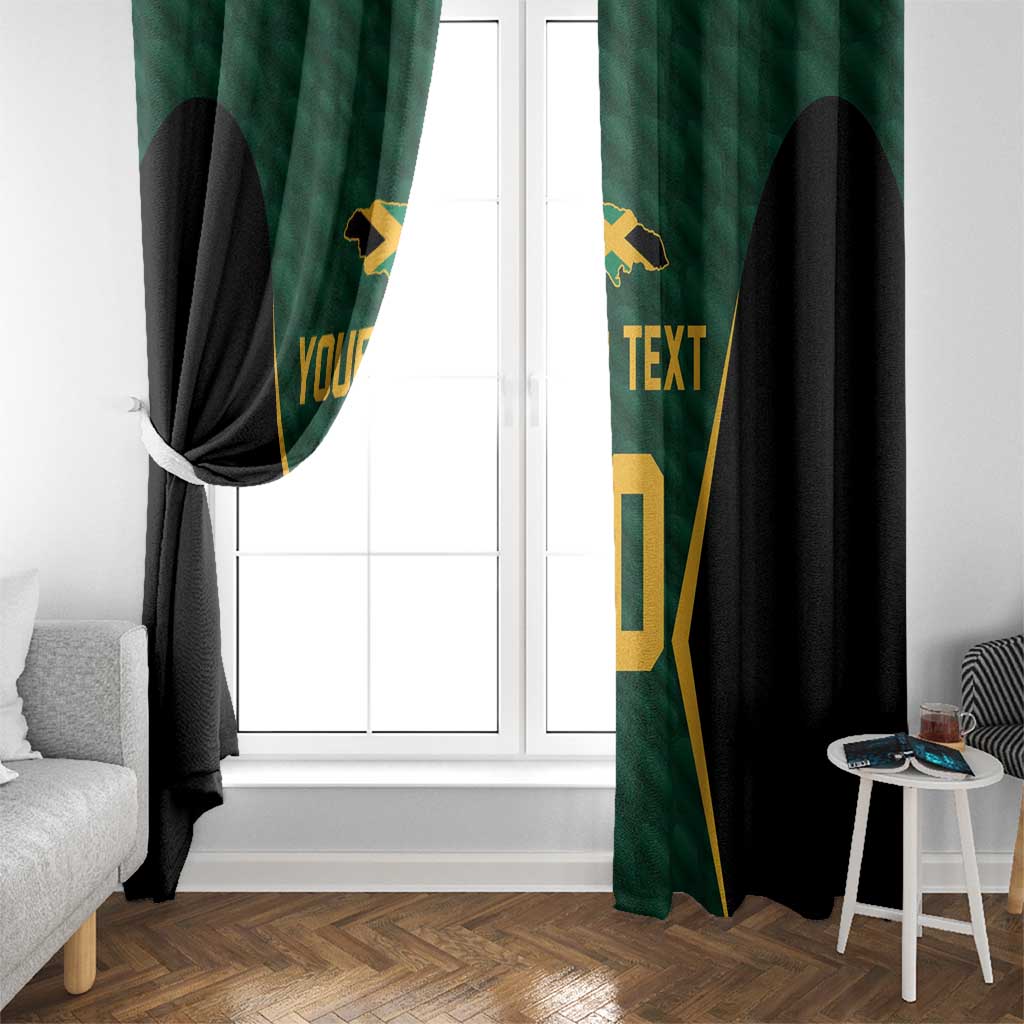Custom Jamaican Cricket Jersey Special Edition 2024 Window Curtain - Wonder Print Shop