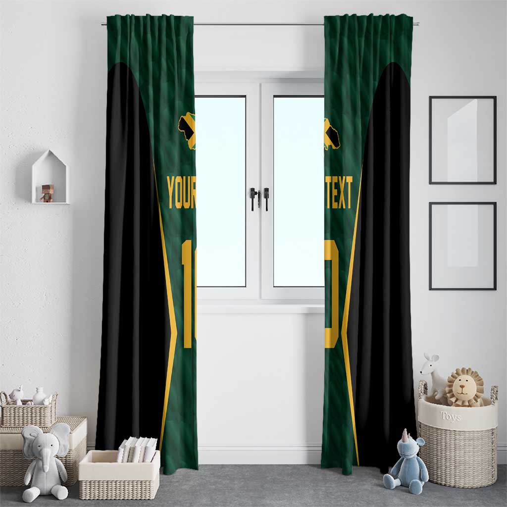 Custom Jamaican Cricket Jersey Special Edition 2024 Window Curtain - Wonder Print Shop
