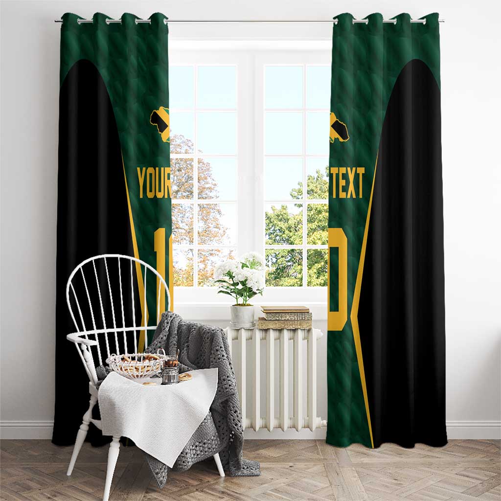 Custom Jamaican Cricket Jersey Special Edition 2024 Window Curtain - Wonder Print Shop