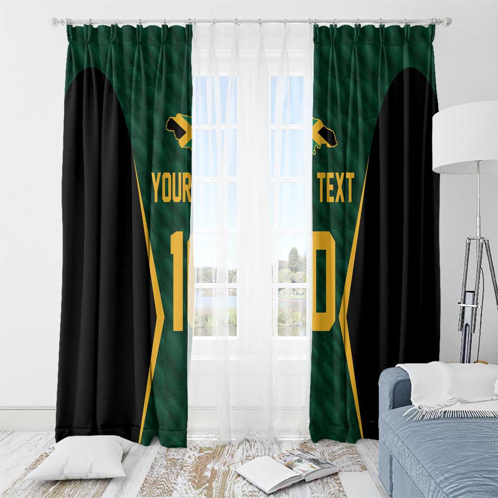 Custom Jamaican Cricket Jersey Special Edition 2024 Window Curtain - Wonder Print Shop
