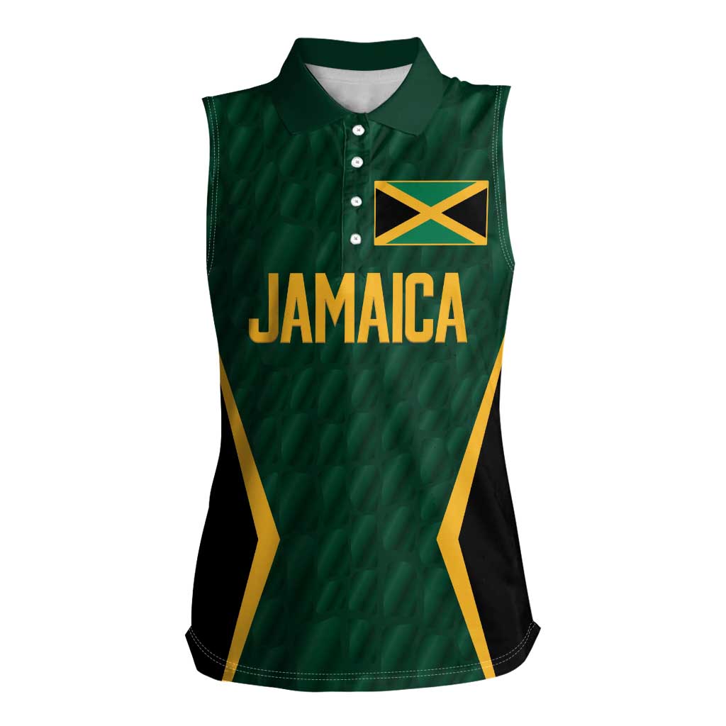Custom Jamaican Cricket Jersey Special Edition 2024 Women Sleeveless Polo Shirt - Wonder Print Shop