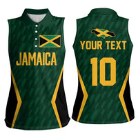 Custom Jamaican Cricket Jersey Special Edition 2024 Women Sleeveless Polo Shirt - Wonder Print Shop