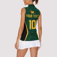 Custom Jamaican Cricket Jersey Special Edition 2024 Women Sleeveless Polo Shirt - Wonder Print Shop