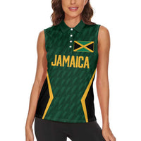 Custom Jamaican Cricket Jersey Special Edition 2024 Women Sleeveless Polo Shirt - Wonder Print Shop