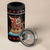 Vikings Christmas 4 in 1 Can Cooler Tumbler Santa Warrior on The Viking Ship with Xmas and Snowflake Pattern - Wonder Print Shop