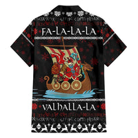 Vikings Christmas Family Matching Summer Maxi Dress and Hawaiian Shirt Santa Warrior on The Viking Ship with Xmas and Snowflake Pattern - Wonder Print Shop