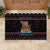 Vikings Christmas Rubber Doormat Santa Warrior on The Viking Ship with Xmas and Snowflake Pattern - Wonder Print Shop