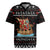 Vikings Christmas Rugby Jersey Santa Warrior on The Viking Ship with Xmas and Snowflake Pattern - Wonder Print Shop