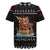 Vikings Christmas Rugby Jersey Santa Warrior on The Viking Ship with Xmas and Snowflake Pattern - Wonder Print Shop