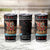 Vikings Christmas Tumbler Cup Santa Warrior on The Viking Ship with Xmas and Snowflake Pattern - Wonder Print Shop