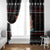 Vikings Christmas Window Curtain Santa Warrior on The Viking Ship with Xmas and Snowflake Pattern - Wonder Print Shop