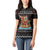 Vikings Christmas Women Polo Shirt Santa Warrior on The Viking Ship with Xmas and Snowflake Pattern - Wonder Print Shop
