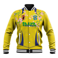 Custom Brazil Mashup Japan Football Cultural Baseball Jacket - Wonder Print Shop