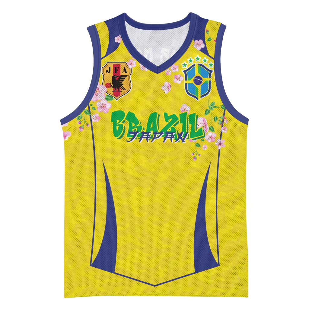 Custom Brazil Mashup Japan Football Cultural Basketball Jersey - Wonder Print Shop