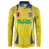 Custom Brazil Mashup Japan Football Cultural Button Sweatshirt - Wonder Print Shop