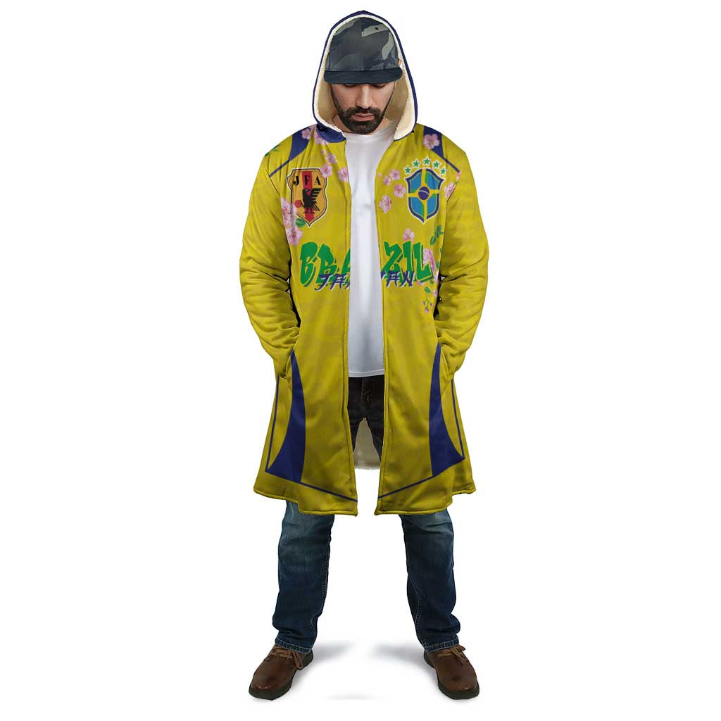 Custom Brazil Mashup Japan Football Cultural Cloak - Wonder Print Shop