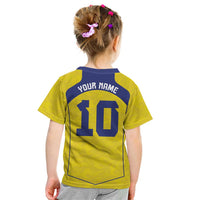 Custom Brazil Mashup Japan Football Cultural Kid T Shirt - Wonder Print Shop