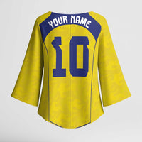 Custom Brazil Mashup Japan Football Cultural Kimono Sleeve Blouse - Wonder Print Shop