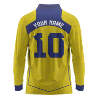 Custom Brazil Mashup Japan Football Cultural Long Sleeve Polo Shirt - Wonder Print Shop