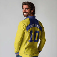 Custom Brazil Mashup Japan Football Cultural Long Sleeve Polo Shirt - Wonder Print Shop