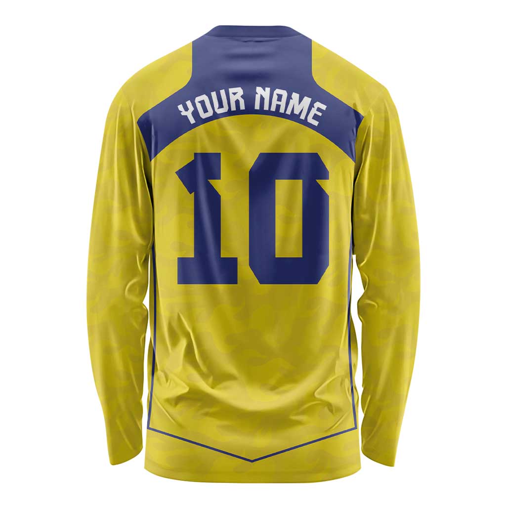 Custom Brazil Mashup Japan Football Cultural Long Sleeve Shirt - Wonder Print Shop