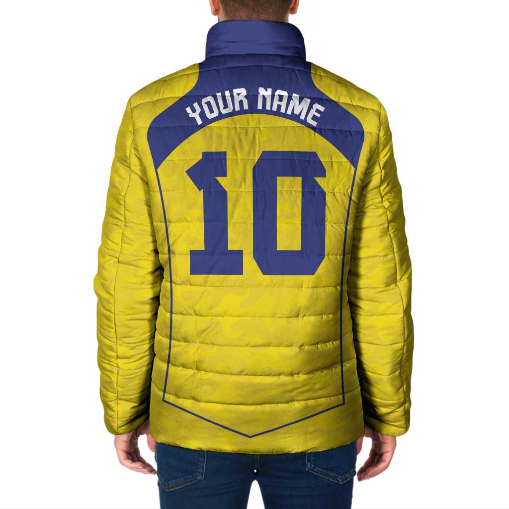 Custom Brazil Mashup Japan Football Cultural Padded Jacket - Wonder Print Shop