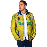 Custom Brazil Mashup Japan Football Cultural Padded Jacket - Wonder Print Shop