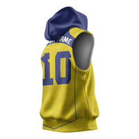 Custom Brazil Mashup Japan Football Cultural Sleeveless Hoodie - Wonder Print Shop