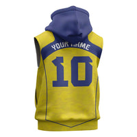 Custom Brazil Mashup Japan Football Cultural Sleeveless Zip Hoodie - Wonder Print Shop
