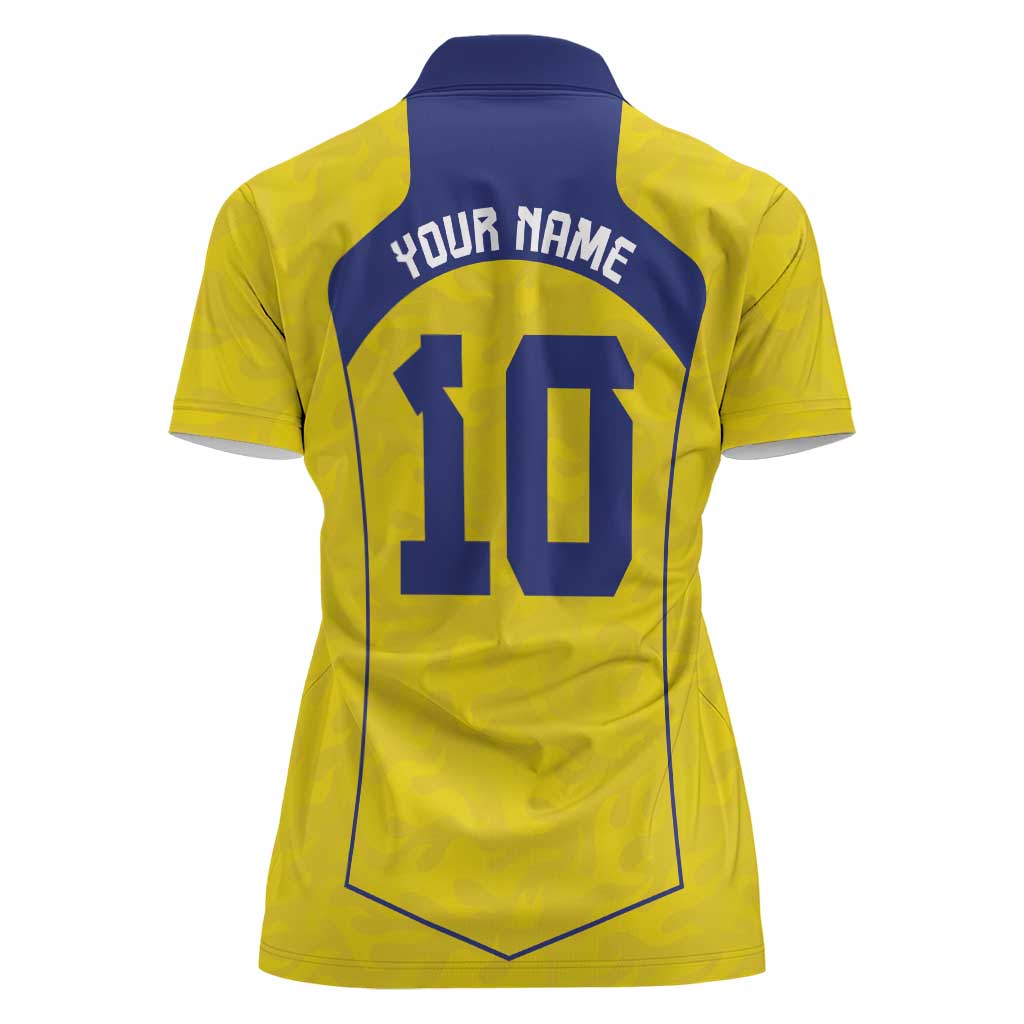 Custom Brazil Mashup Japan Football Cultural Women Polo Shirt - Wonder Print Shop