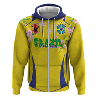 Custom Brazil Mashup Japan Football Cultural Zip Hoodie - Wonder Print Shop