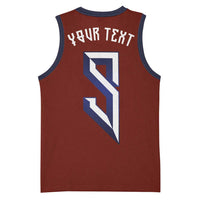 Custom Norwegian Football Basketball Jersey Norse Inspired Red Color - Wonder Print Shop