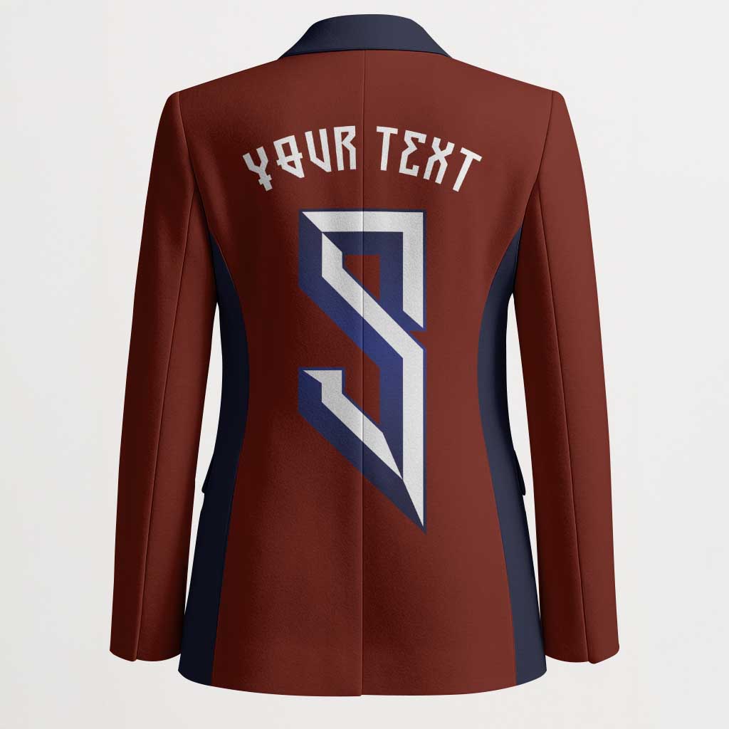Custom Norwegian Football Blazer Norse Inspired Red Color - Wonder Print Shop