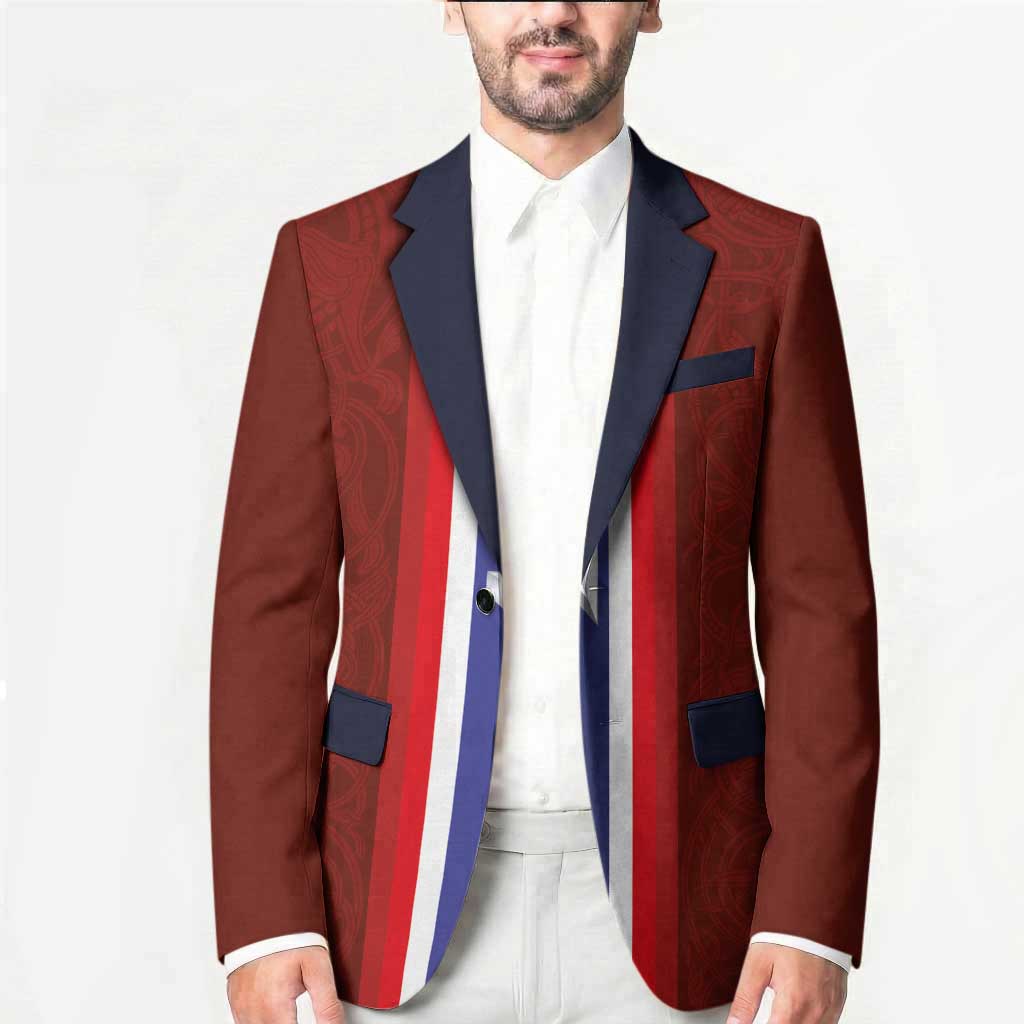 Custom Norwegian Football Blazer Norse Inspired Red Color - Wonder Print Shop