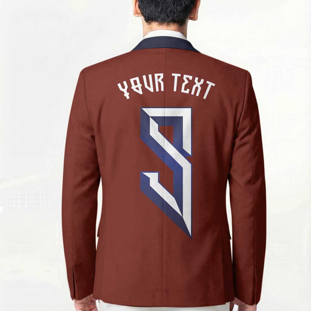 Custom Norwegian Football Blazer Norse Inspired Red Color - Wonder Print Shop