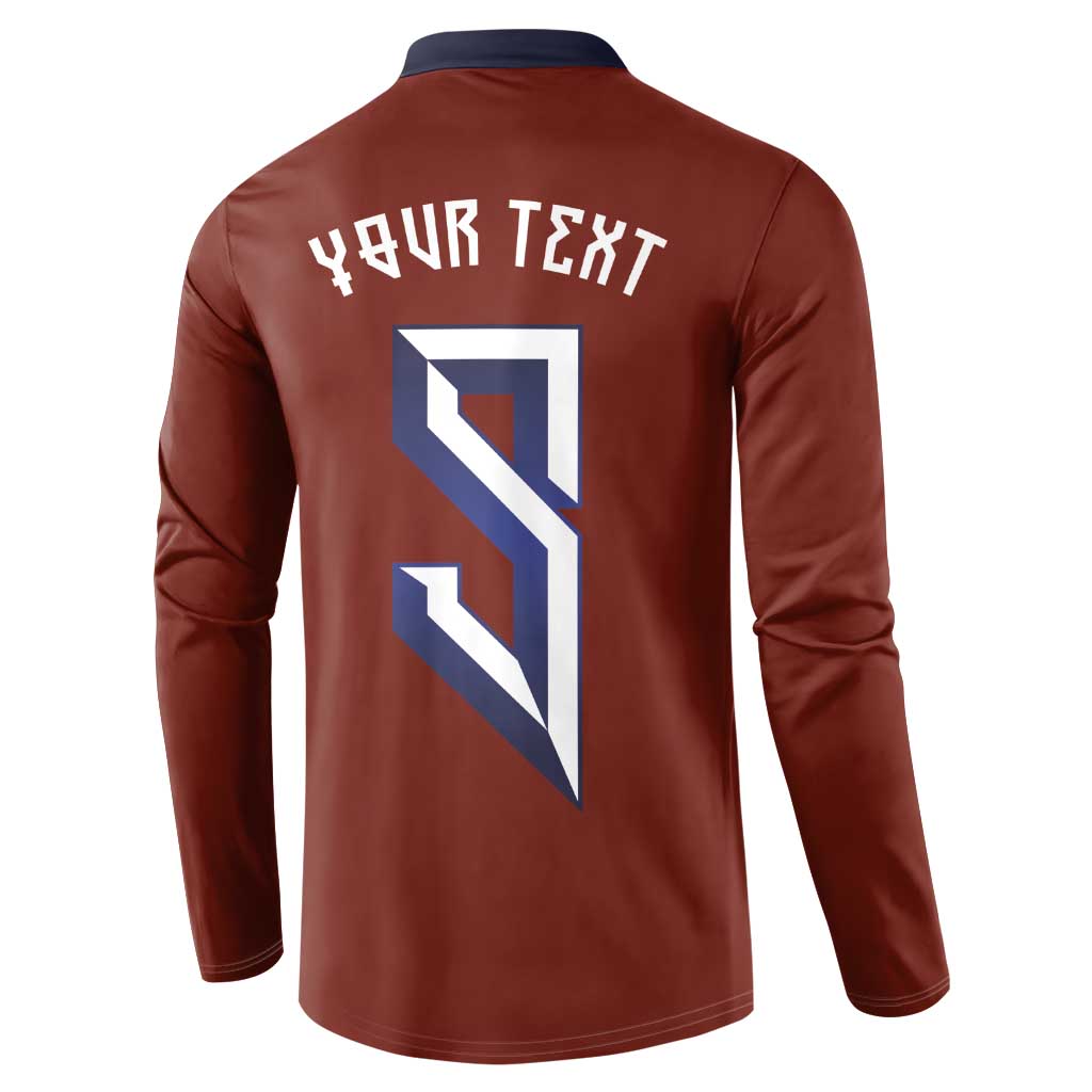 Custom Norwegian Football Button Sweatshirt Norse Inspired Red Color - Wonder Print Shop