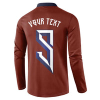 Custom Norwegian Football Button Sweatshirt Norse Inspired Red Color - Wonder Print Shop