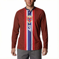 Custom Norwegian Football Button Sweatshirt Norse Inspired Red Color - Wonder Print Shop