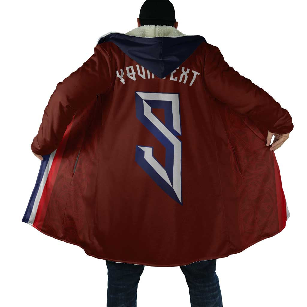 Custom Norwegian Football Cloak Norse Inspired Red Color - Wonder Print Shop
