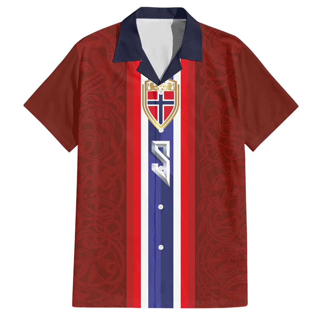 Custom Norwegian Football Hawaiian Shirt Norse Inspired Red Color - Wonder Print Shop
