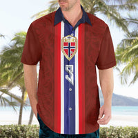 Custom Norwegian Football Hawaiian Shirt Norse Inspired Red Color - Wonder Print Shop