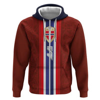 Custom Norwegian Football Hoodie Norse Inspired Red Color - Wonder Print Shop