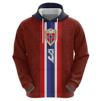 Custom Norwegian Football Hoodie Norse Inspired Red Color - Wonder Print Shop